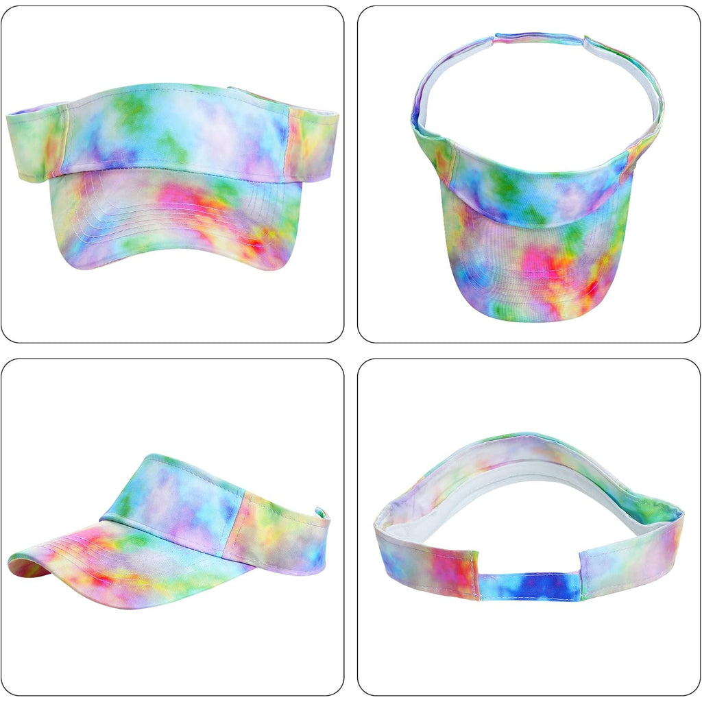 Rbenxia 2 Pieces of Adjustable Sport Visors Sun Visor Hats Cap Visors for Women and Men