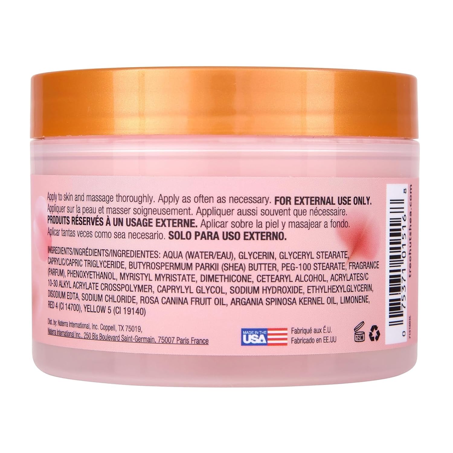 Tree Hut Moroccan Rose Whipped Shea Body Butter, Hydrating & Nourishing Body Lotion With Natural Oils, Moisturizer For Soft & Smooth Skin, 8.4 Oz
