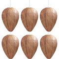 Decyool 6 Pack Fake Paper Wasp Nests Decoys For Hornets Yellow Jackets | Oversized Paper Build, Eaves/Garbage/Pool Areas, Territorial Hive Mimicry, Hanging Design,Easy Mount