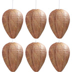 Decyool 6 Pack Fake Paper Wasp Nests Decoys For Hornets Yellow Jackets | Oversized Paper Build, Eaves/Garbage/Pool Areas, Territorial Hive Mimicry, Hanging Design,Easy Mount