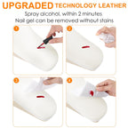 Arm Rest for Nails Tech Upgraded 10° Inclined, U-Shaped Manicure Nail Arm Rest Stand, Nail Armrest for Nail Tech Hand Rests with Aluminum Alloy Holder Non-Slip