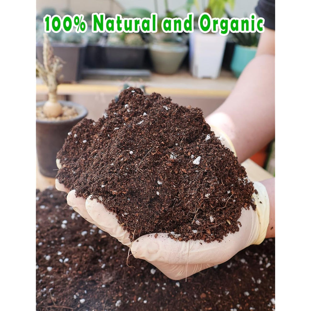 Potting Soil For All Indoor Houseplants, Contains Perlite, Peat Moss, Coco Coir And Rice Charcoal, Well Draining Potting Mix Light, Aerated Texture For Healthy Plant Roots And Fast Growth 1Qt