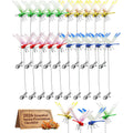 20Pcs Dragonfly Dragon Fly Clips For Bugs Repellent Decor 3D Garden Outdoor Flying Butterflies Decorations Fake To Keep Away Metal Bamboo Stakes Decorative Yard Ornaments Hat Golf Moving (20Pcs)