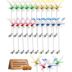 20Pcs Dragonfly Dragon Fly Clips For Bugs Repellent Decor 3D Garden Outdoor Flying Butterflies Decorations Fake To Keep Away Metal Bamboo Stakes Decorative Yard Ornaments Hat Golf Moving (20Pcs)