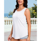 elescat Womens Tank Tops Summer Sleeveless Loose Fit Casual Tunic Top 2026