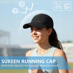 Sukeen Lightweight Baseball Cap for Women Men Running Hat with Breathable Mesh Unstructured Sports Hat for Outdoor Daily Black