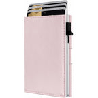 QLD RFID Wallet Women - Small Slim Trifold Wallet Anti-Theft Pop up Card Holder, Minimalist, Ultra Thin, Front Pocket, Premium Leather, 9-11 Cards Capacity | ID Window | Cash Slot