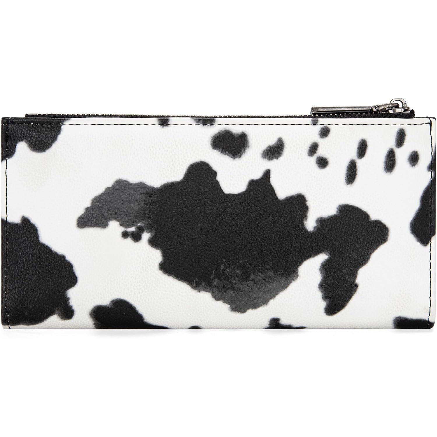 Montana West Wrangler Cow Print Bifold Wallet Women'S Wallets, Card Cases & Money Organizers Women Credit Card Wallet For Ladies Female Cash Wallett Black Wallets With Smooth Zipper