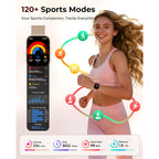 Iaret Smart Watch For Women, 4 Bands & Charm Gift Set, 1.75" Hd Fitness Tracker With Bluetooth Calls, Heart Rate Spo2 Sleep Monitor, 120+ Sports Modes, Compatible With Android Iphone (Rose Gold)