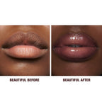 Charlotte Tilbury Icon Baby Lip Duo Kit - Mini K.I.S.S.I.N.G Satin Shimmer Lipstick & Full Size Hall of Fame High Shine Gloss Set - Hydrating Long Lasting Makeup Duo for On-the-Go Glossy Shine