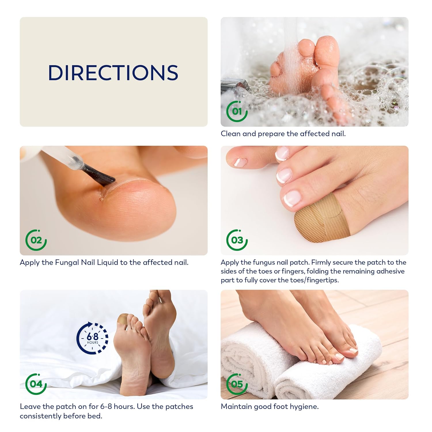 Toenail Fungus Treatment Extra Strength - (Medium) 32 Nighttime Hydrogel Patches for Overnight Toenail Repair - Visible Results in 8 Hours - Fungal Nail Patches for Toenail Fungus Relief