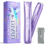 BYART Bikini Trimmer for Women Dual Head – IPX7 Waterproof & Painless Electric Razors for Pubic Hair, Face, Legs, Underarms – Portable Cordless Shaver with Fast Charging, Self Care Gifts for Women