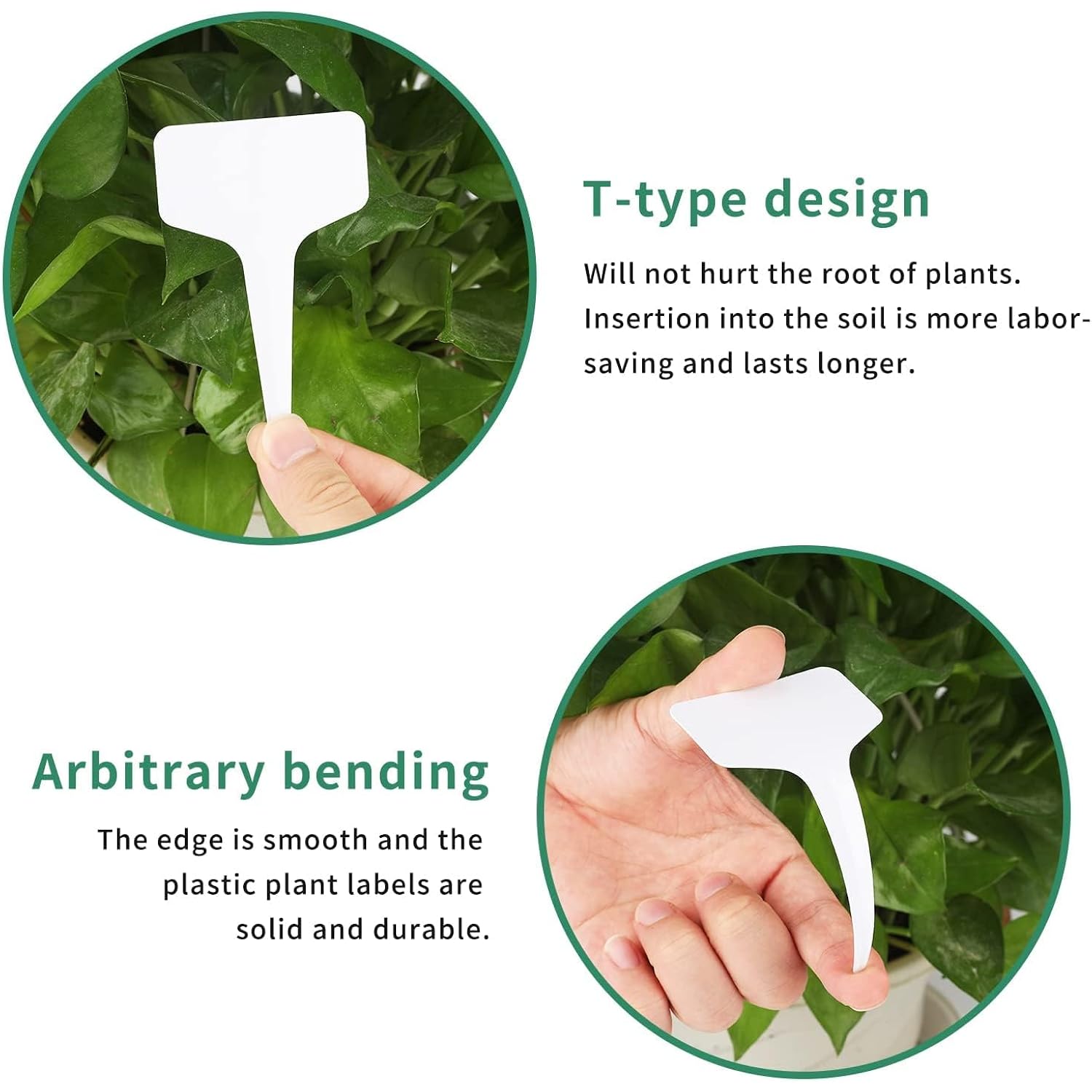 Kinglake 100 Pcs 6 X10Cm Plastic Plant T-Type Tags Nursery Garden Labels