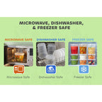 JoyServe 48 Sets Deli Containers with Lids – 16oz & 32oz – Leak Proof, Microwaveable, Dishwasher & Freezer Safe – Plastic Food Storage & Soup Containers