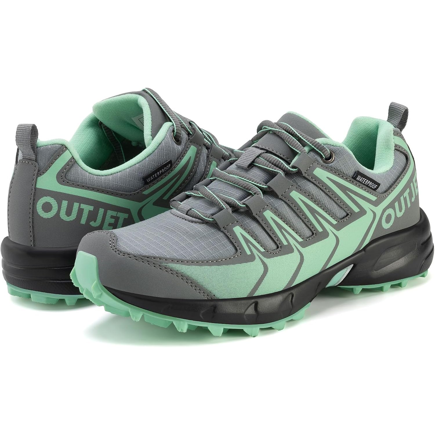 Women'S Waterproof Hiking Shoes Lightweight Non-Slip Trails Walking Shoes Outdoor Sneakers
