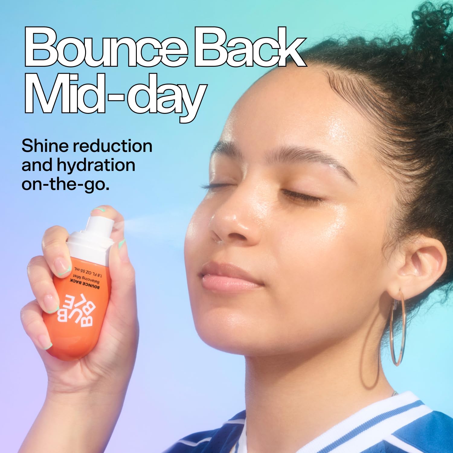 Bubble Skincare Bounce Back Hydrating Toner Spray - Balancing + Pore Minimizing Toner For Face - Face Refreshing Spray With Niacinamide To Help Even And Mattify Oily Skin - Travel Size Skincare (55Ml)