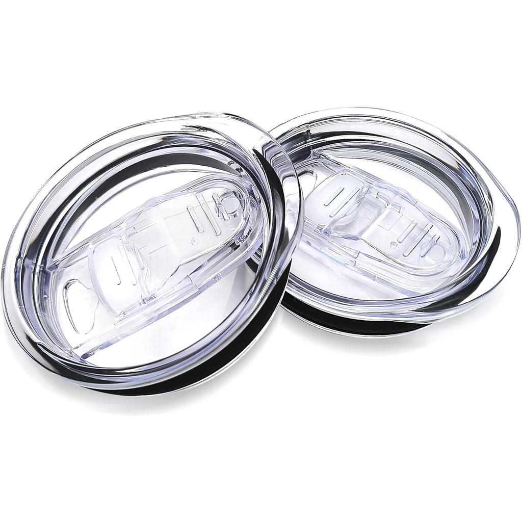 20oz Skinny Tumbler Replacement Lids 2 Pack,Spill Proof Splash Resistant Silicone Sliding Covers,Straw Friendly, BPA Free