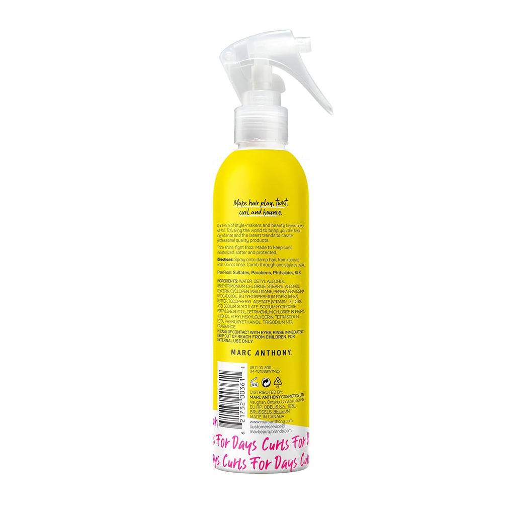 Marc Anthony Leave-In Hair Conditioner for Curly Hair, Strictly Curls - Curl Defining & Deep Conditioning Detangler Moisturizer Hydrates Dry & Frizzy Curls - Hair Styling Product Reduces Frizz