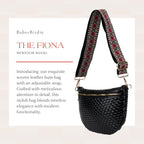The Fiona | Woven Bum Bag | Stylish Woven Crossbody Bag | Adjustable Strap For Travel Festivals & Everyday