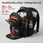 Yorepek Large Laptop Backpack For Men, Heavy Duty Travel Backpack | Carry On Flight Approved, 17 Inch College Work Bookbag, Water Resistant Business Backpack For Men Women Mochilas Para Hombres