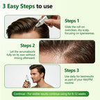 Hair Growth Serum Roll-On, Reduces Hair Shedding & Strengthens Roots, Helps Support Thicker, Fuller Hair, 3% Rosemary, 2% Ginger, 1.5% Pea Extract, 0.85 Fl Oz (Pack of 2)