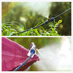 Misting Cooling System, 26Ft (8M) Misting Line + 7 Brass Mist Nozzles + Brass Adapter(3/4") Outdoor Mister For Patio Backyard Garden Greenhouse