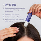 Hair Growth Serum Roll On With Rosemary, Caffeine & Biotin, Helps Support Fuller-Looking Hair, Clean Non-Greasy Scalp Serum For Thinning Hair 1.08 Fl Oz
