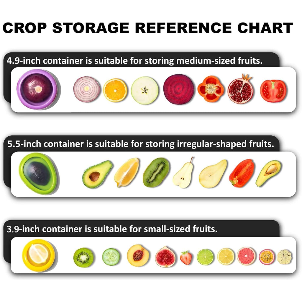 Avocado Saver & Onion Storage, 4Pcs Silicone Fresh Produce Holder | Keep Avocados Fresh! 4Pcs Silicone Holder For Tomato, Lemons, Garlic & Produce. Ideal Fridge Fruit Vegetable Containers.