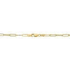Kooljewelry Womens Chain Classic - 14k Yellow Gold Polished Paperclip Chain Necklace