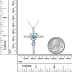Dorella Love Infinity Necklace for Women Mothers Day Birthday Gifts Wife Mom May June July Birthstones Emerald Ruby Pearl Jewelry 925 Sterling Silver