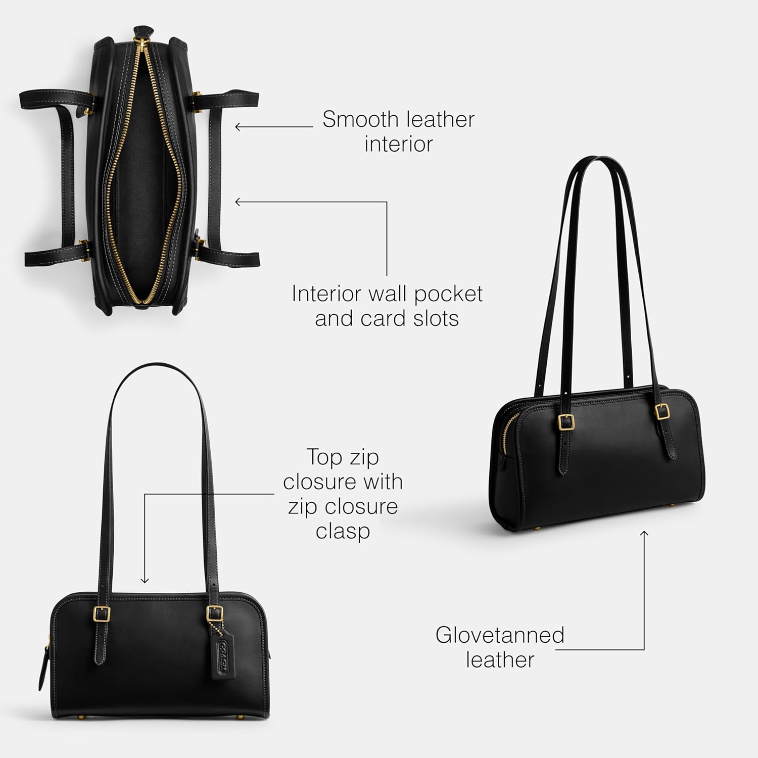 COACH Swing Zip Bag with Grommets