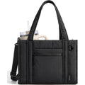 BAGSMART Boxy Tote Bag for Women, Crossbody Bag with Zipper, Crush Bow Purses for Travel Work College