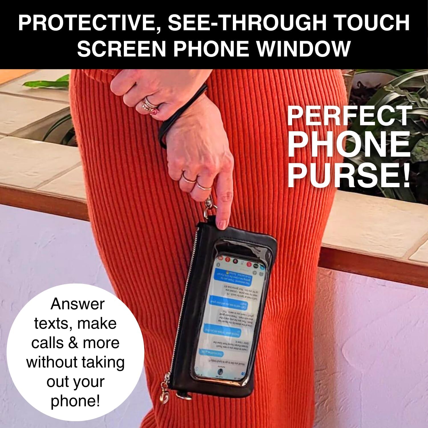 Save The Girls Cell Phone Purse - Touch Screen Women’S Crossbody Bag - Clutch Purses For Women (Bella)