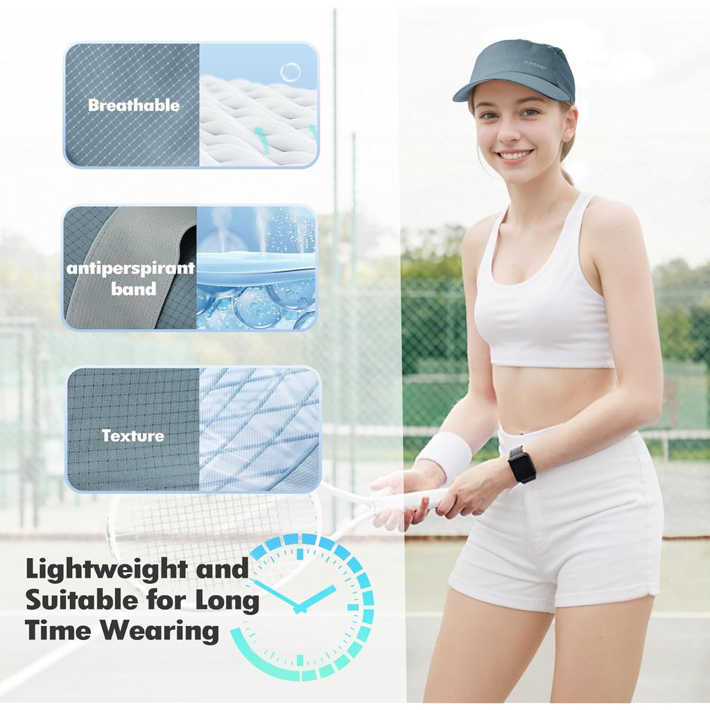 Sukeen Lightweight Sun Hat for Women Men,Quick Drying Baseball Cap UPF50+ Running Hats Foldable Sport Cap for Outdoor Daily