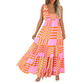 Curbodo Women'S Summer Maxi Dress Boho Spaghetti Straps Casual Long A-Line Smocked Beach Dress Square Neck Flowy Sun Dress