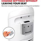 Honeywell Quietset Whole Room Oscillating Tower Fan With Remote, White, Hyf260