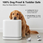 Dog Proof Trash Can With Lid, 3.3 Gallon Slim Bathroom Garbage Bin With Inner Bucket, Fits Standard 4 Gallon Bags, Odor Sealing Diaper Pail For Nursery, Modern White Waste Basket, 6.9" Wide