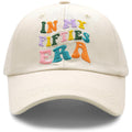 In My Fifties Era Baseball Cap, 50Th Birthday Gifts For Women, Mothers Day Birthday Gift Ideas For Aunt, Friends Beige