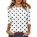 Zeagoo Women's Casual 3/4 Sleeve T-Shirts Round Neck Cute Tunic Tops Basic Tees Blouses Business Work Tee Top