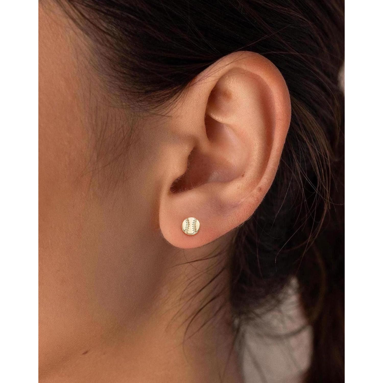 Flat Back Earrings- 14K Gold/White Gold Plated/Blck Tiny Bow Sun Moon Star Hammerhead Shark Dragon Cowboy Boot Palm Tree Softball Flatback Stud Earrings for Women Helix Jewelry