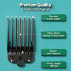 Clipper Guards Set 16 14 12 10 Compatible with Most Wahl Clippers, Clipper Guides Replacement - 1.25" to 2", 4 Piece Set, Black Color