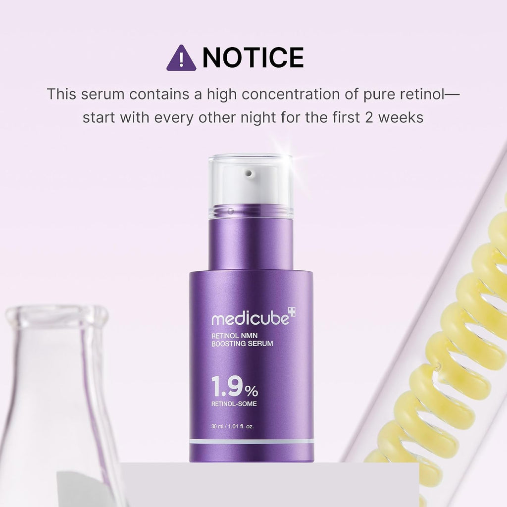 Medicube Retinol Boosting Serum | Intensive Firming, Hydration & Plumping Care With Retinol, Peptides & Vitamins | Pore-Refining, Smooth Radiant Skin | Korean Skincare, 1.01 Fl. Oz