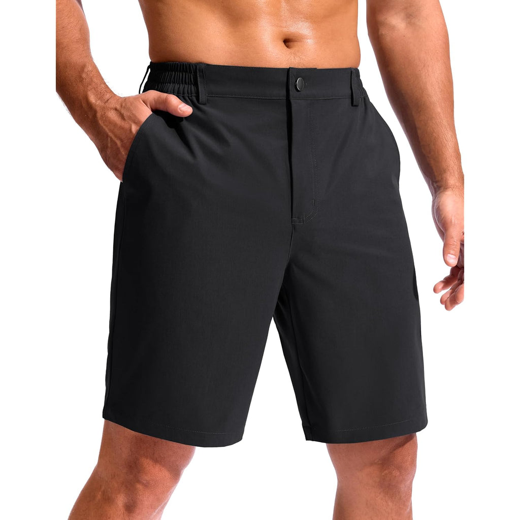 G Gradual Men'S Golf Shorts With 3 Pockets 9" Lightweight Stretch Quick Dry Casual Dress Work Shorts For Men