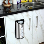 Utopia Kitchen Wall-Mounted Stainless Steel Grocery Bag Holder & Dispenser, Space-Saving Plastic Bag Holder For Kitchen, Pantry Or Cabinet, Reusable Plastic Bag Organizer, Silver