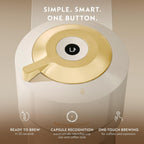 Nespresso Vertuo Next Coffee And Espresso Maker By De'Longhi, Creamy White And Gold