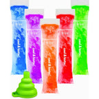 Ansmio 150 Disposable Popsicle Mold Bags With Zip Seals, 8X2" Freezer Tubes For Diy Ice Pops, Yogurt, Juice & Fruit Smoothies - Includes Funnel, Bpa-Free, Ice Pop Molds
