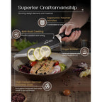 Amorston Knife Set, 15 Pieces Knives Set for Kitchen Knife Set with Block and Sharpener, Dishwasher Safe Knife Block Set German Stainless Steel Kitchen Knife Sets for Apartment New Home Housewarming