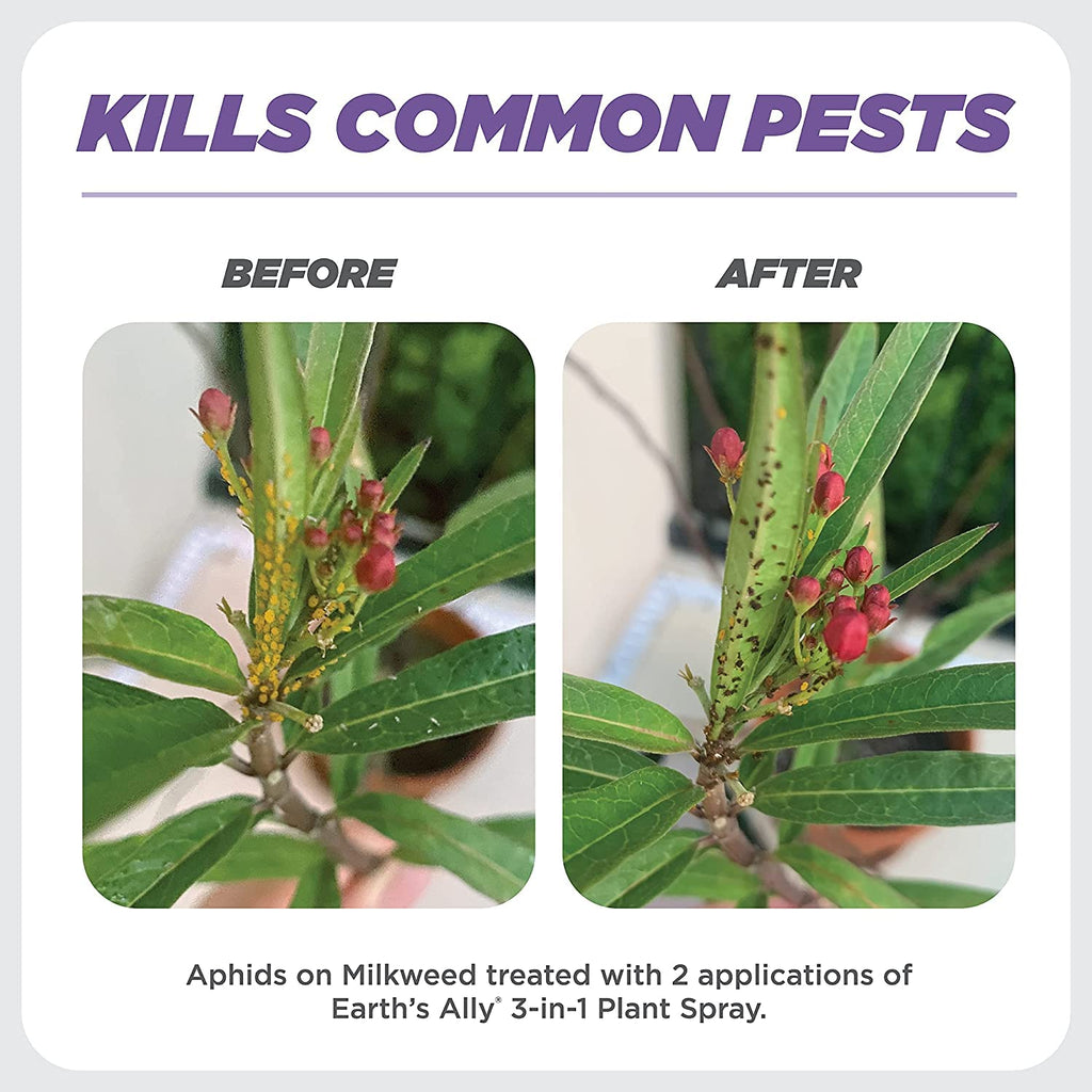 Earth'S Ally 3-In-1 Plant Spray For Pests & Disease, 32 Oz