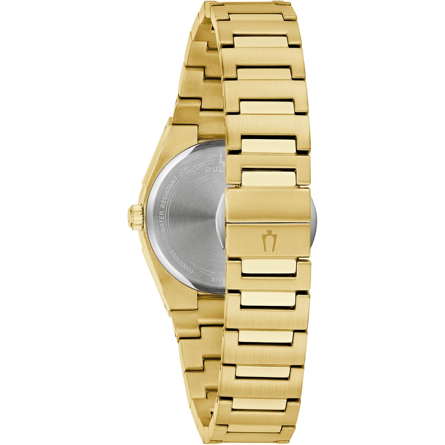 Bulova Ladies Dress Classic 3-Hand Calendar Date Quartz Watch, Stainless Steel Bracelet, Patterned Dial, 28Mm