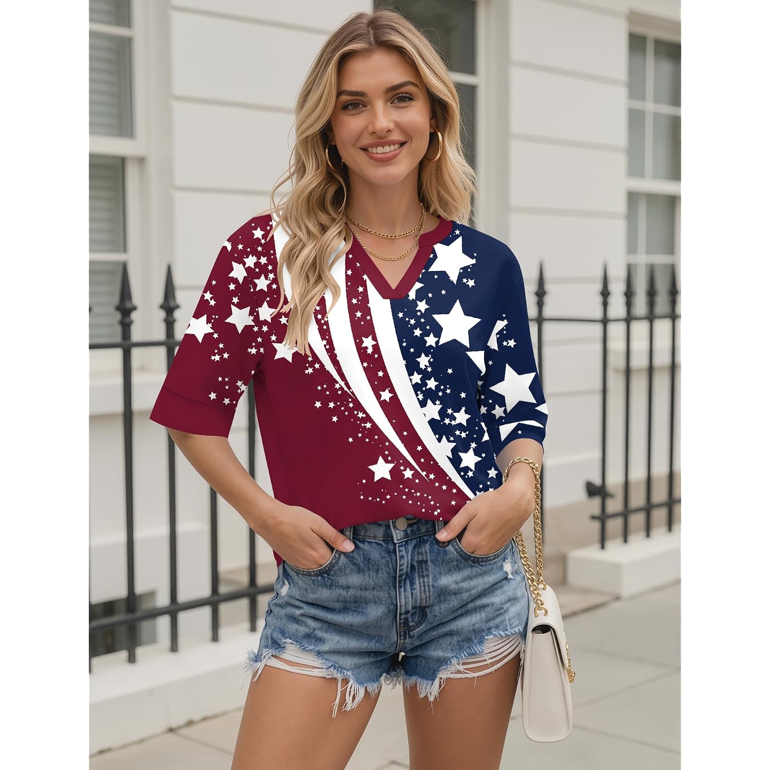Lomon Women'S Dressy 3/4 Length Sleeve Tops Business Casual Blouses Summer Tees Shirts